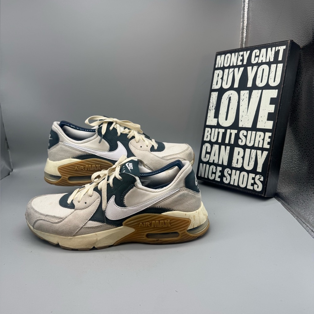 Nike Air Max Excee Shoes Men's Size 10.5  Sail Brown Deep Jungle Sneakers - Picture 2 of 8